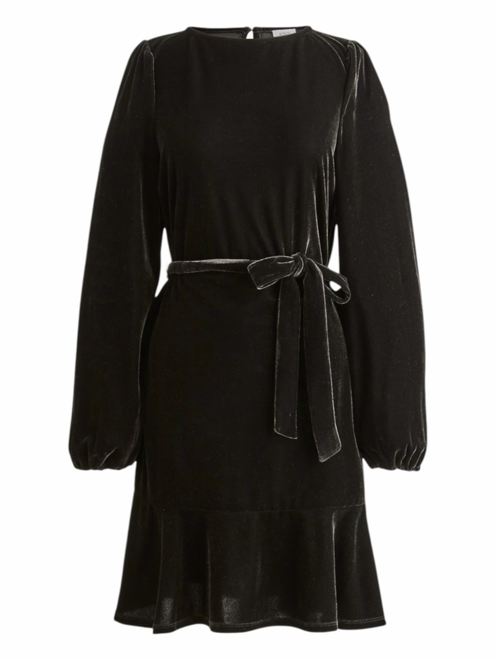 NWT! J. Crew Black Velvet Tie-Waist Mini Dress. Size Large.